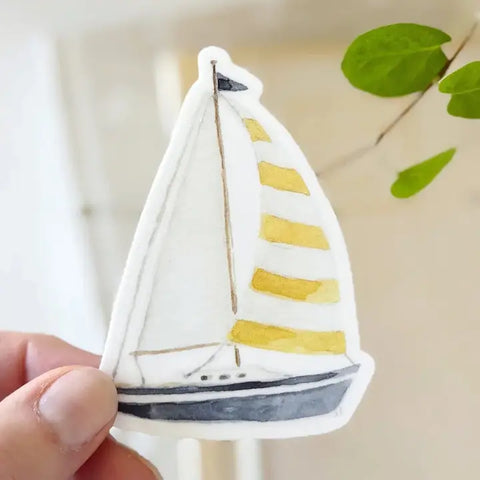 "Sailboat" Sticker by Emily Lex Studio