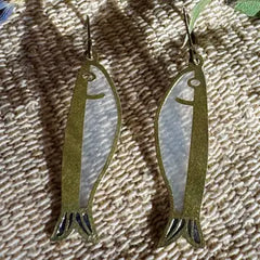 "Stained Glass" Resin Earrings by Wild Lupine Folkcraft