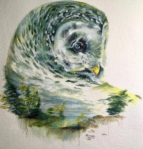 “ Gaia” Matted Print by GreyFoxArtworks