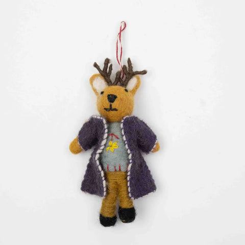“Dapper Reindeer” Ornament by The Winding Road