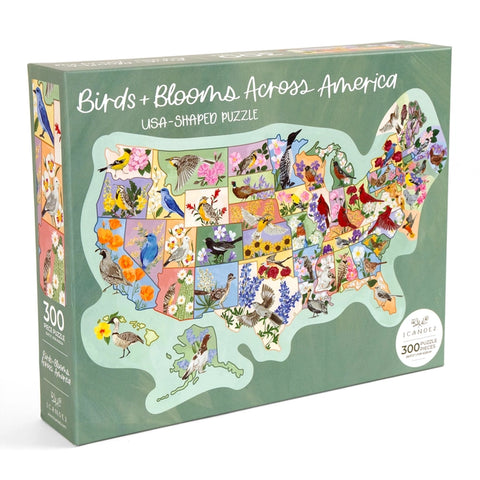 "Birds & Blooms Across America 300 Piece Puzzle" by 1Canoe2