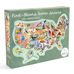 "Birds & Blooms Across America 300 Piece Puzzle" by 1Canoe2