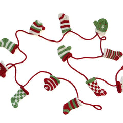 Stocking and Mitten Knitted Garland by Melange Collection
