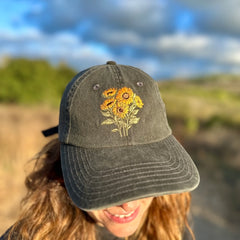 "Sunflower" Embroidered Hat by Plant Scouts