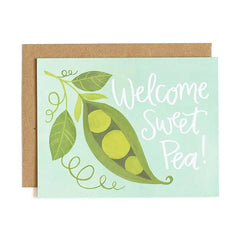 "Sweet Pea" Baby Greeting Card by 1Canoe2