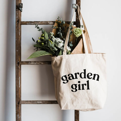 "Garden Girl" Canvas Tote Bag