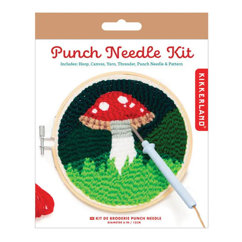 'Mushroom' Punch Needle Kit by Huckleberry by Kikkerland