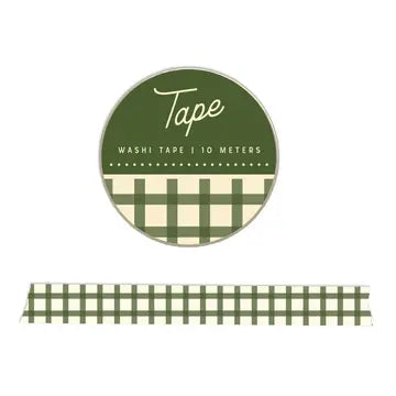 "Moss Gingham" Washi Tape by Ruff House Print Shop