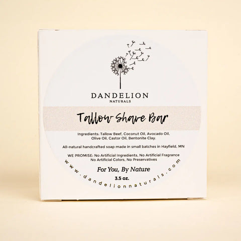 Tallow Shave Bar  by Dandelion Naturals