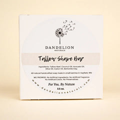 Tallow Shave Bar  by Dandelion Naturals