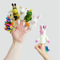 Magical Meadow Animal Felted Finger Puppets