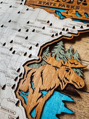 Minnesota State Park Map by Laser Lakes