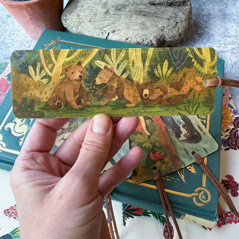Three Bears Wooden Bookmark by Canyon & Cove