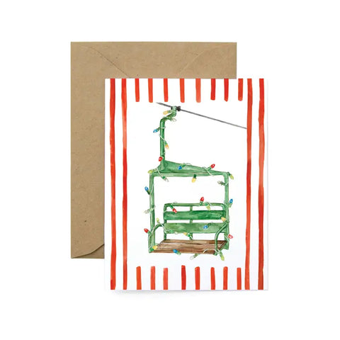 "Ski Lift" Christmas Card by Lana's Shop