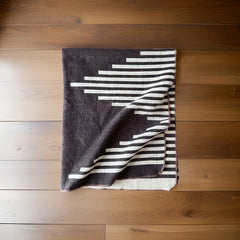 "Coffee" Andean Alpaca Wool Blanket by Alpaca Threadz