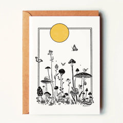 Garden of Mushrooms Greeting Card by Kaari + Co.