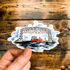 Port City Freighter Sticker by Sj Nielsen