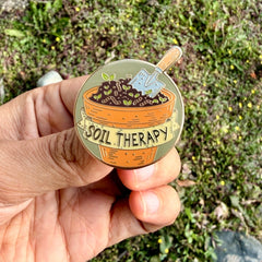 "Soil Therapy" Enamel Pin by Plant Scouts