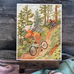 Mountain Biking Moose Print - Canyon & Cove