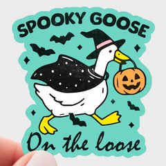"Spooky Goose" Sticker by Yarnival