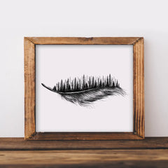 Feathered Treescape Art Print by Kaari + Co.