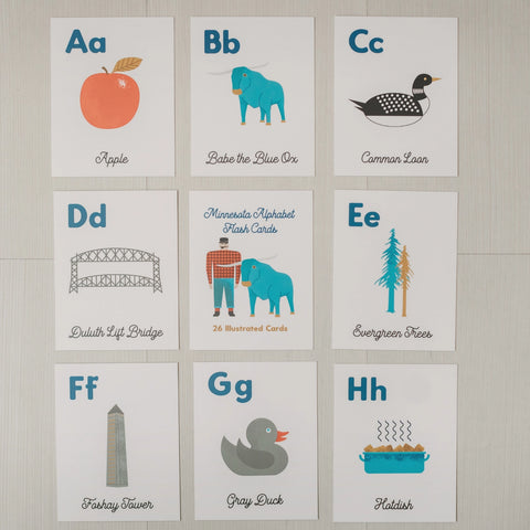 Minnesota Alphabet Flash Cards- Sweetpea & Co.