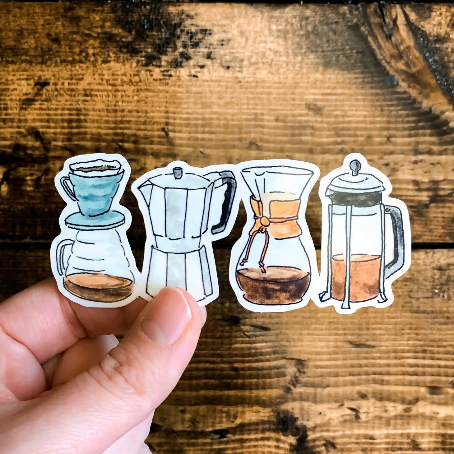 SJ Nielsen - Coffee Brew Methods Sticker