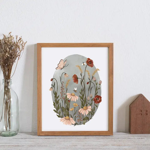 "Summer Blooms" Pollinator Series Print by Fox & Fables