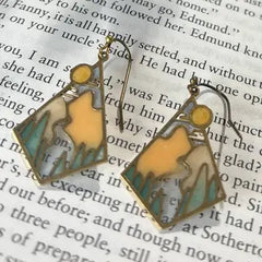 "Stained Glass" Resin Earrings by Wild Lupine Folkcraft