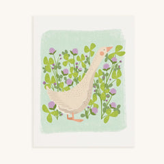 "Goose + Clovers" Print by Oh, Little Wren