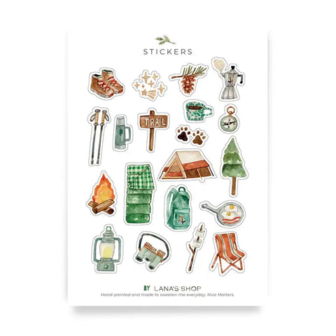 "Camping" Sticker Sheet by Lana's Shop