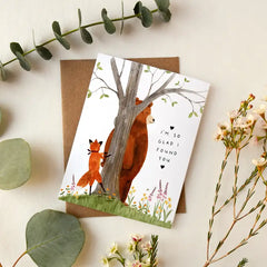 "I'm So Glad I Found You" Bear & Fox Card by May We Fly