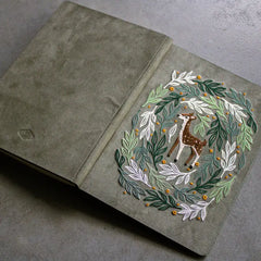 "Deer" Hardcover Embroidered Notebook by Denik
