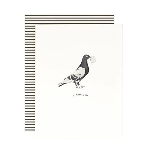"A Little Note" Pigeon Card by Amy Heitman