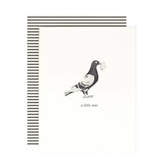 "A Little Note" Pigeon Card by Amy Heitman