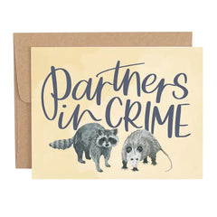 "Partners in Crime" Greeting Card by 1Canoe2