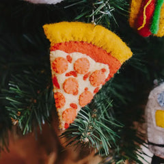 Felt Pizza Ornament by Global Goods