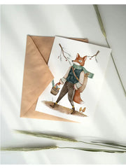 Foraging Fox Card by Fox & Fables