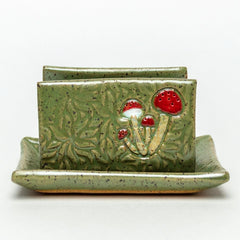 "Mushroom" Ceramic Sponge Holder by White Squirrel Clayworks