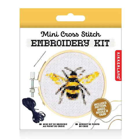 "Bee" Mini Cross Stitch by Kikkerland Design Inc