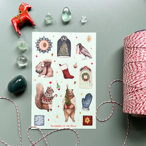 Holiday Sticker Sheet by Polanshek of the Hills