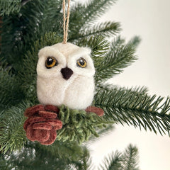"Owl" Felt Ornament by Ganapati