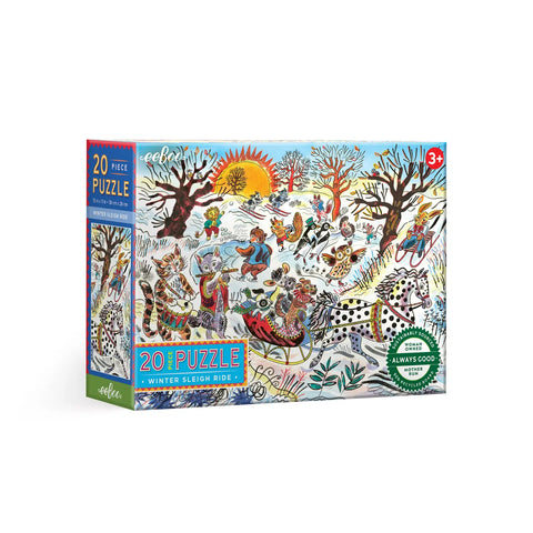 "Winter Sleigh Ride" 20pc Big Puzzle By Eeboo