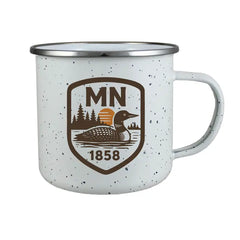 "MN 1858 Loon Enamel Campfire Mug" by Northern Goods