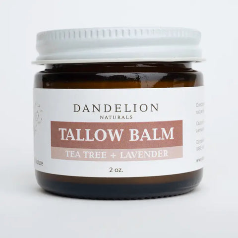"Tea Tree + Lavendar" Tallow Balm Jar by Dandelion Naturals