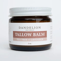"Tea Tree + Lavendar" Tallow Balm Jar by Dandelion Naturals