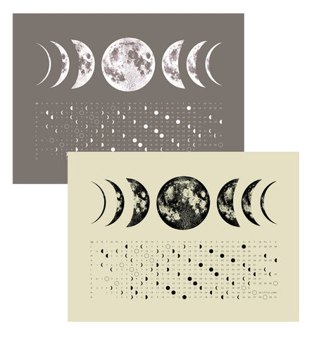 2025 Moon Phase Calendar Towel- Little Lark