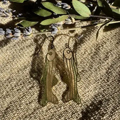 "Stained Glass" Resin Earrings by Wild Lupine Folkcraft