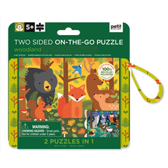 "Woodland Two Sided On-the-Go Puzzle" by Petit Collage