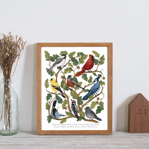 Backyard Birding Print by Fox & Fables